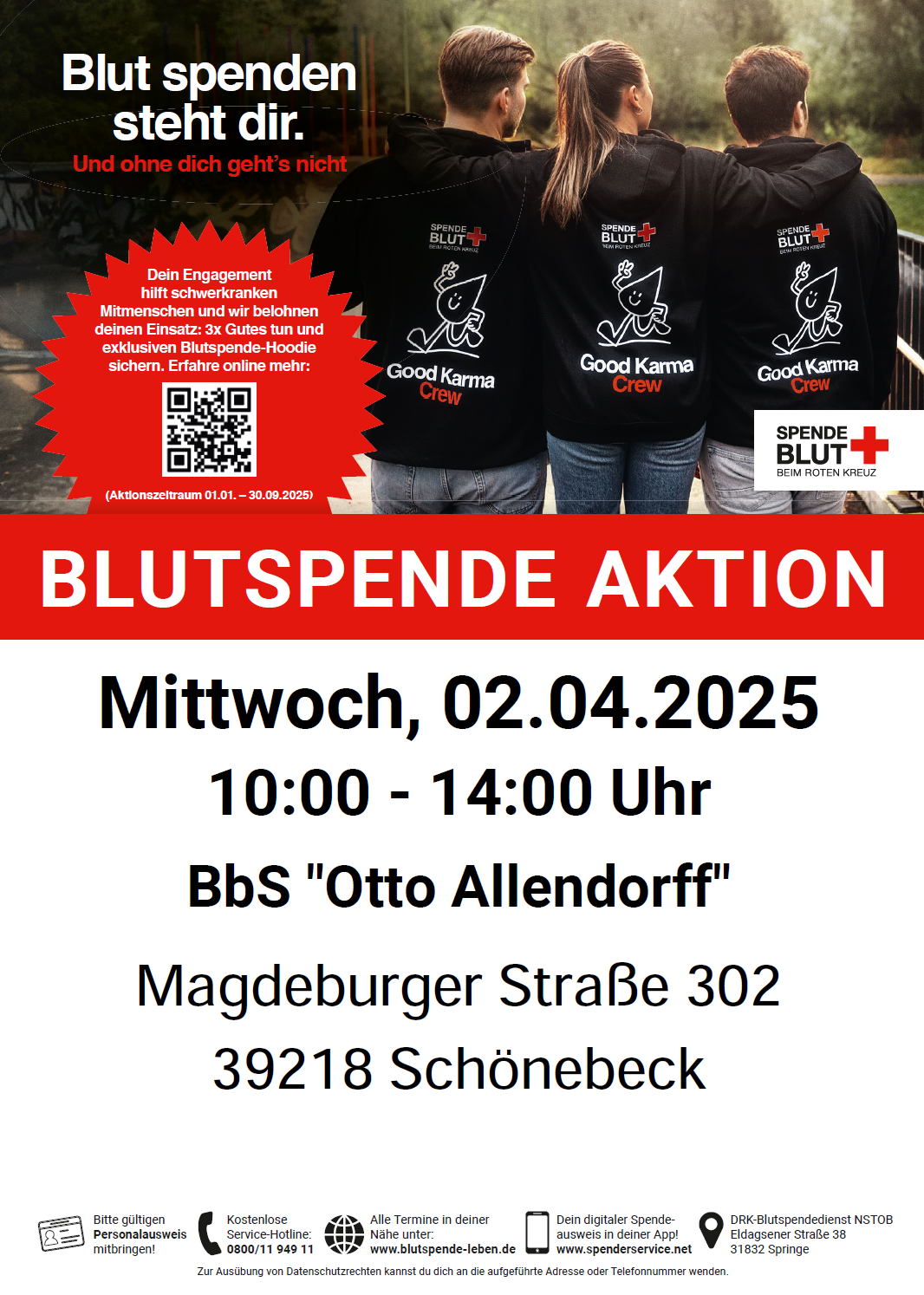 Blutspende Aktion an unserer Schule